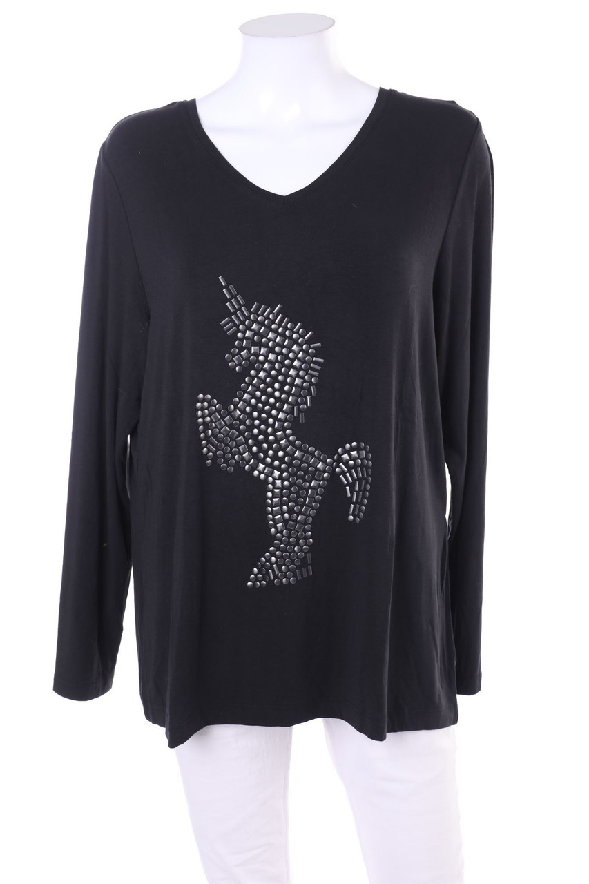 TRIANGLE by s.Oliver - Longsleeve-Shirt mit Applikationen - D 44