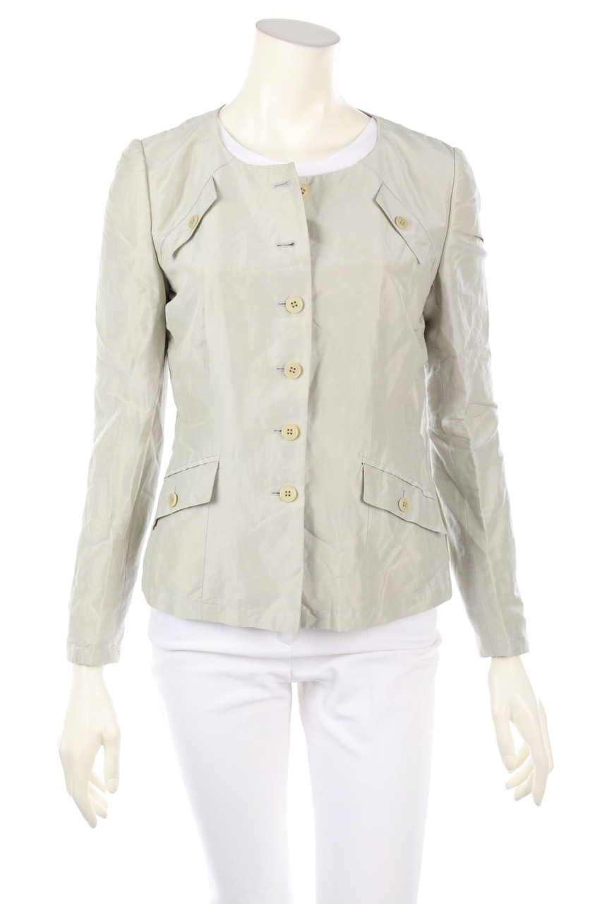 EMPORIO ARMANI - Blazer-Jacke aus Leinen-Seide-Mix - D 36