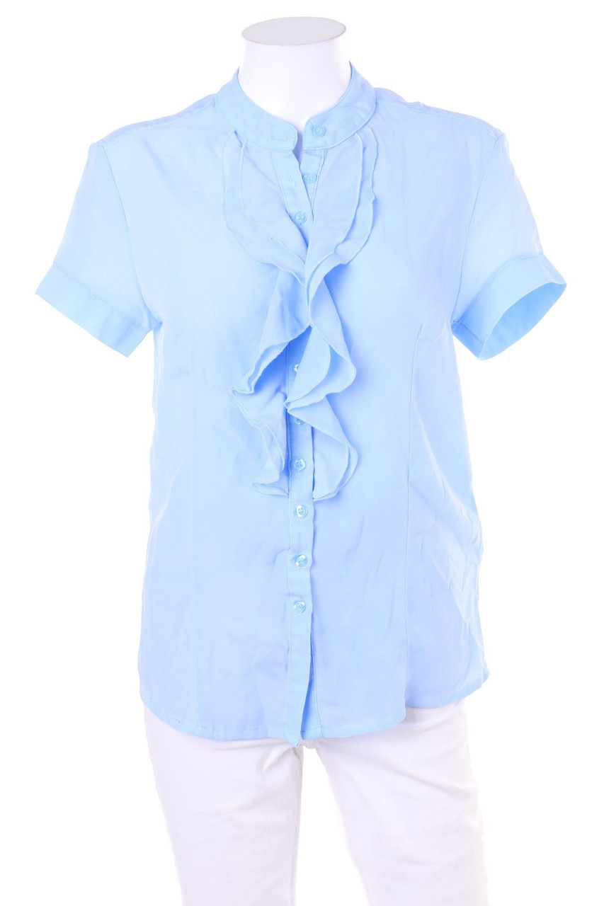 NARACAMICIE - Kurzarm-Bluse mit Rüschen - D 38