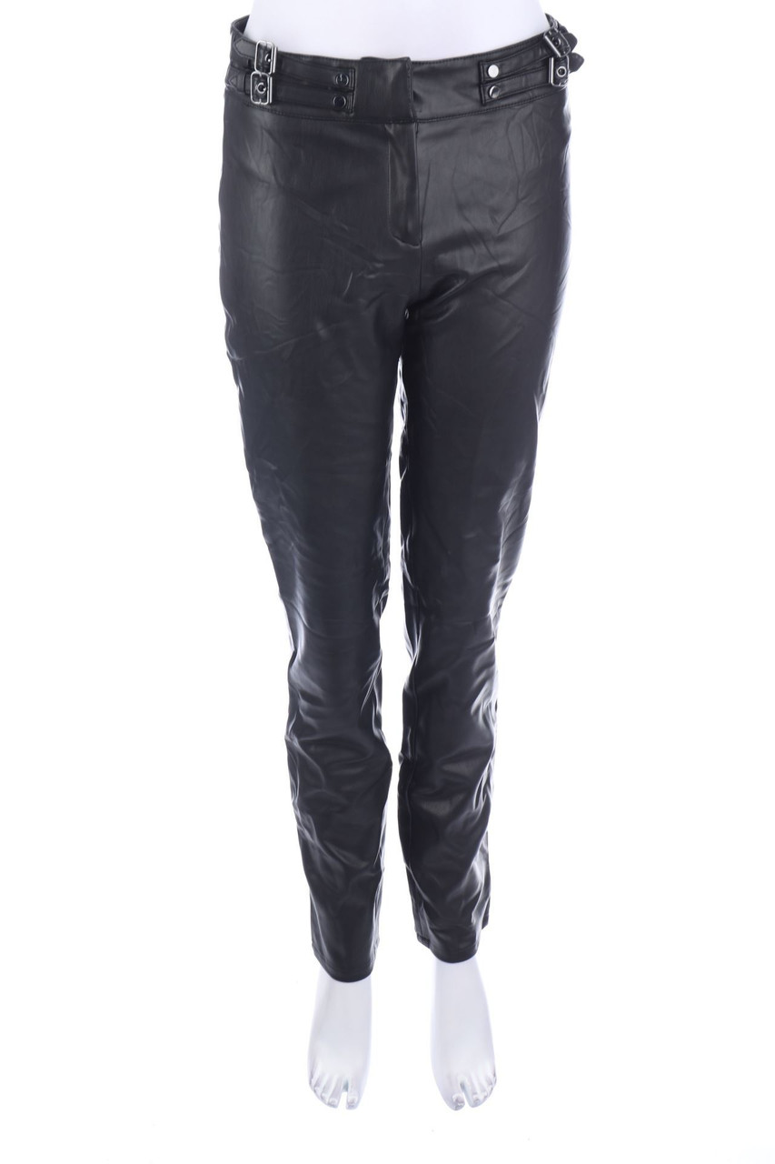 MORGAN - Kunstleder-Hose mit Riegeln - D 36