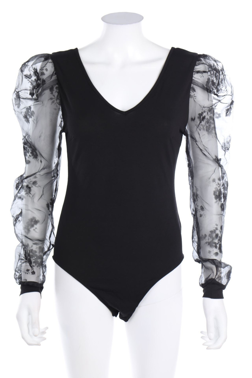 zebra - Body mit Puffärmeln - S