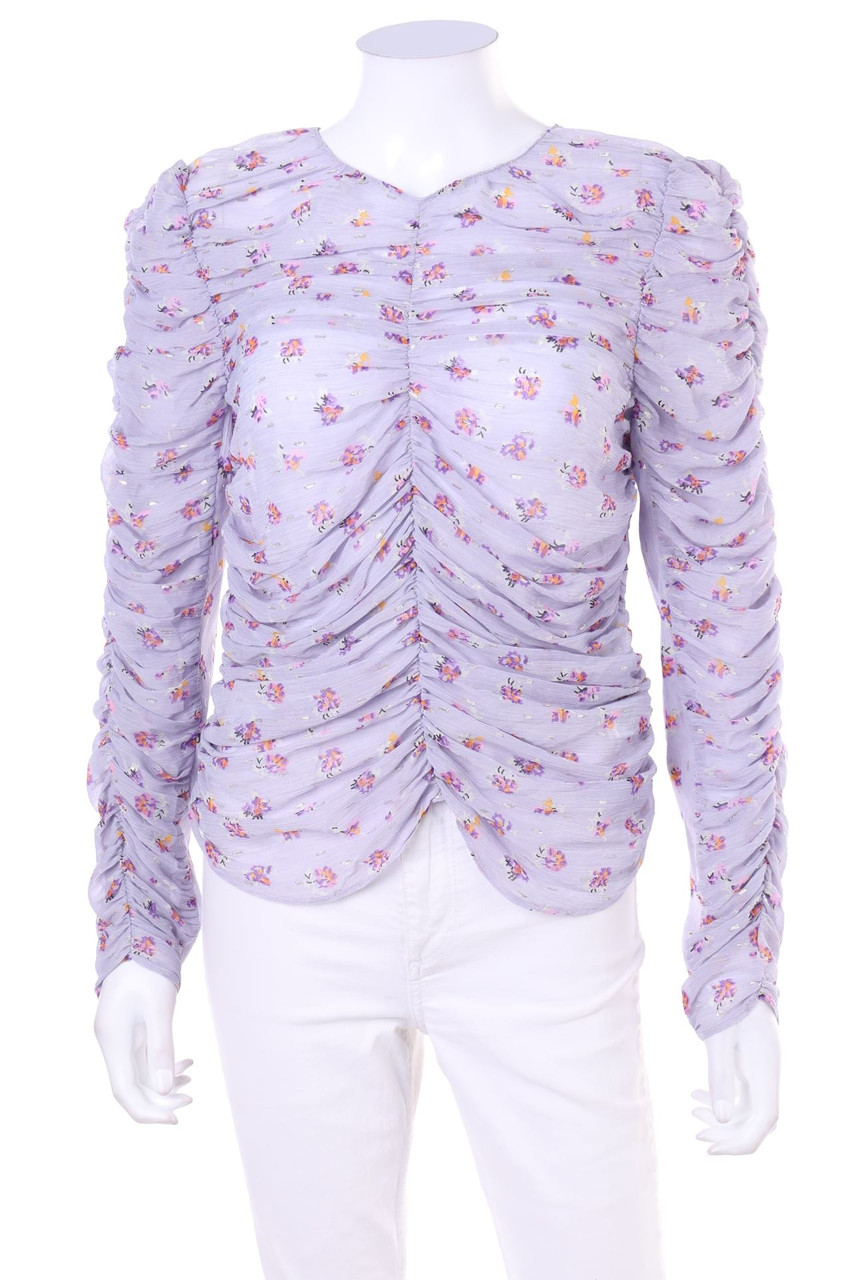 ZARA - Bluse mit Raffungen - L