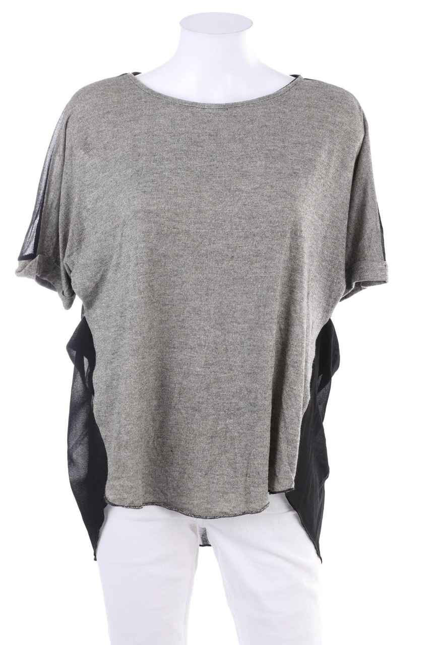 NUNA LIE - Glitzer-Kurzarm-Bluse - D 42-44