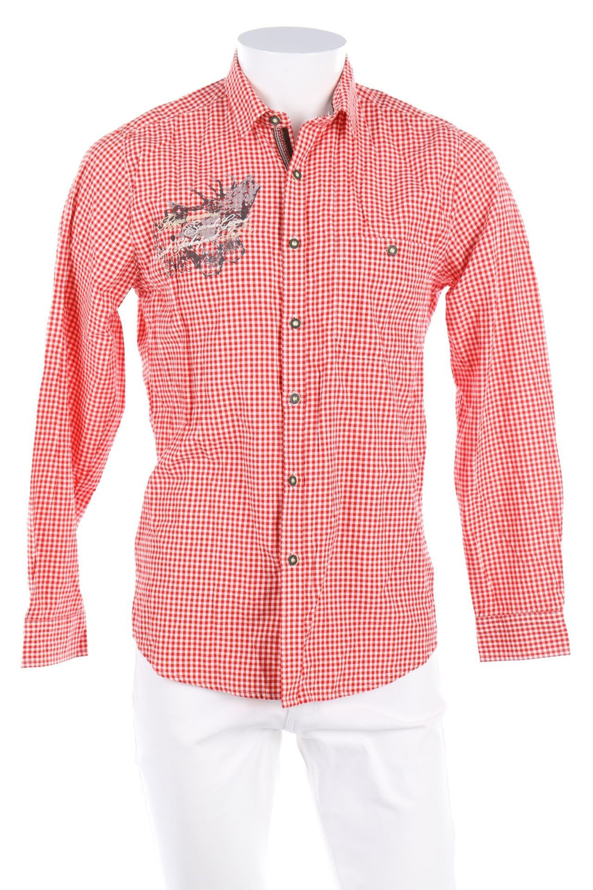 STOCKERPOINT - Trachten-kariertes Hemd mit Logo-Stickerei - S