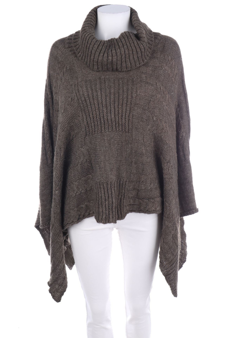 Ohne Label - Poncho mit Mohair - ONE SIZE