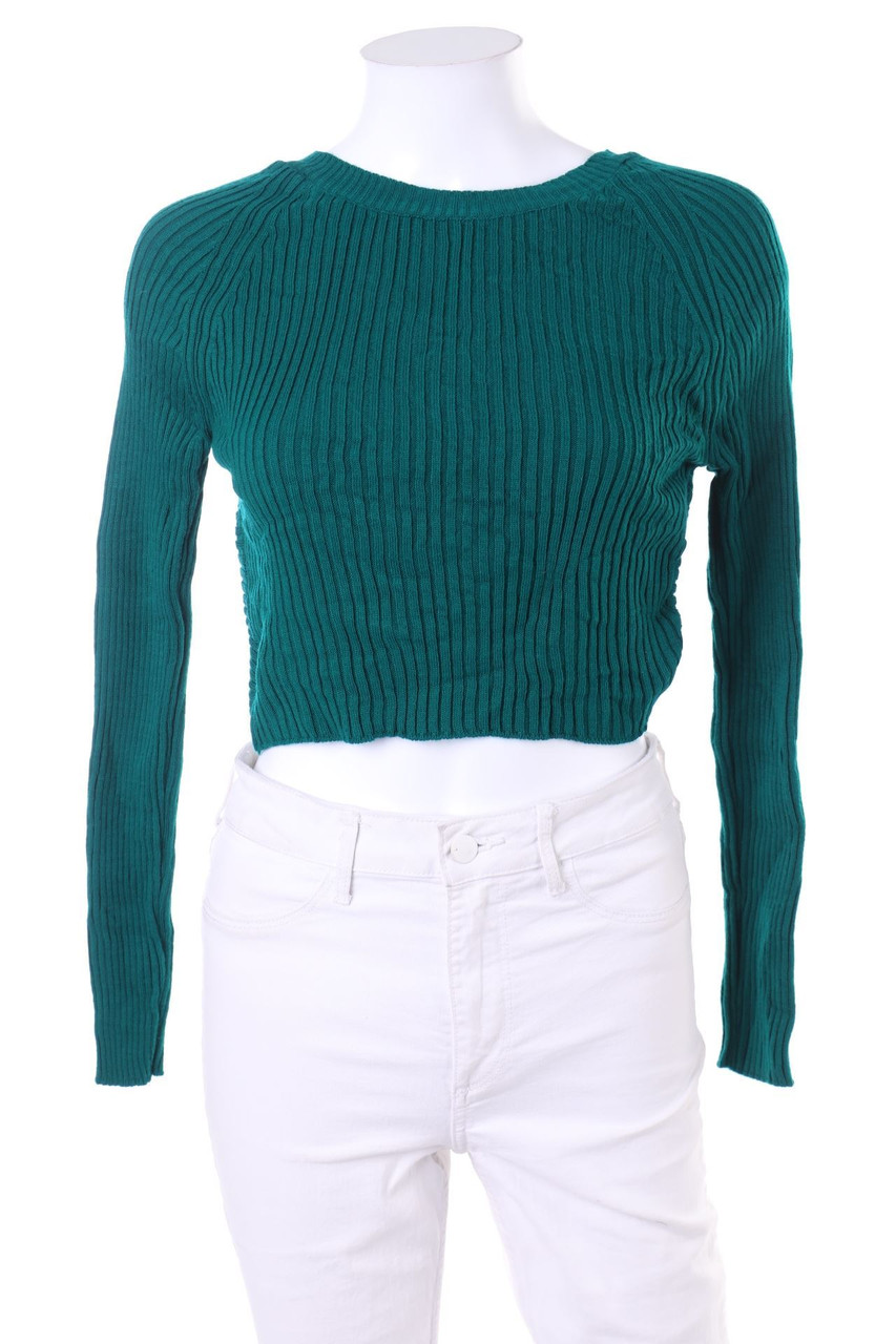 Trendyol - Cropped-Longsleeve-Shirt mit tiefem Rückenausschnitt - S