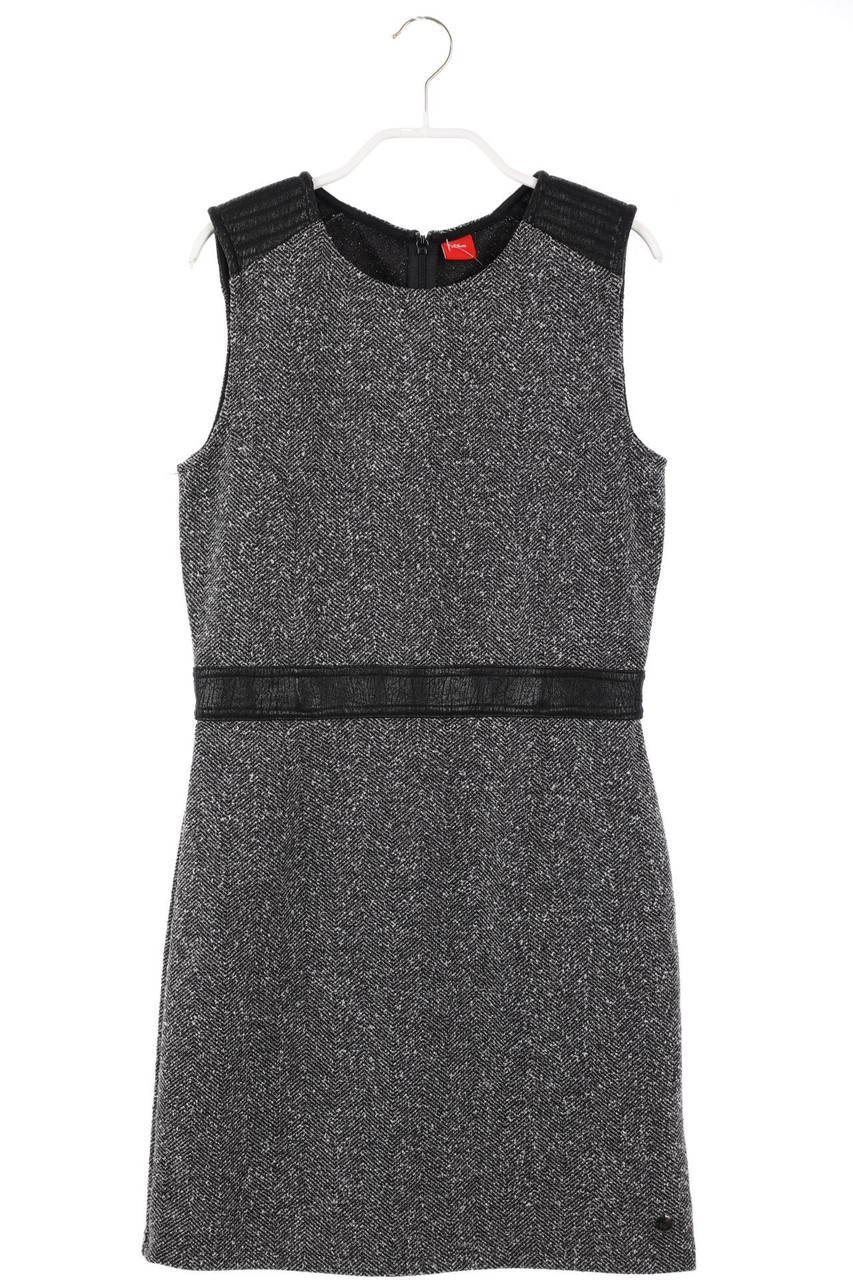 s.Oliver - Etui-Kleid mit Kunstleder-Details - 164