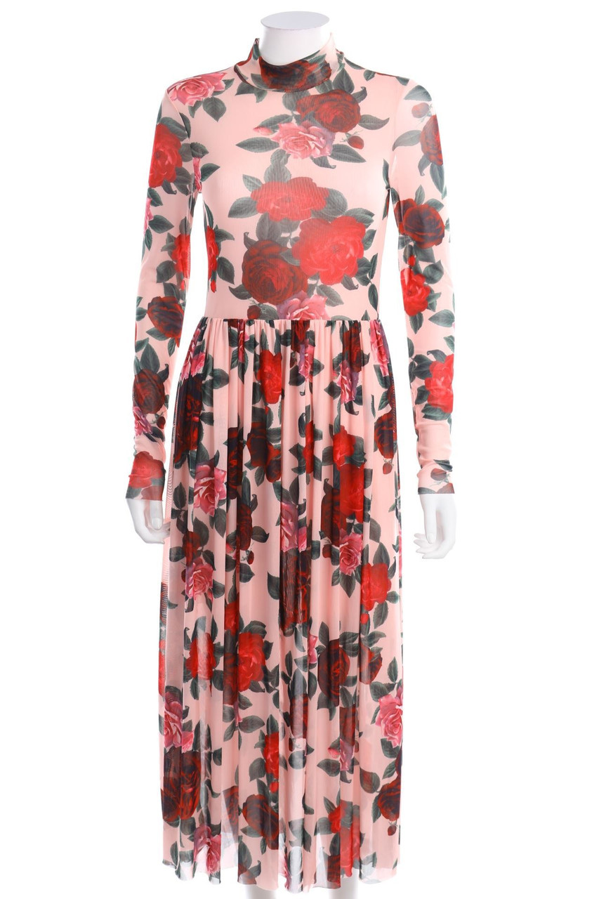 NA-KD - Maxi-Kleid mit Blumen-Print - XS