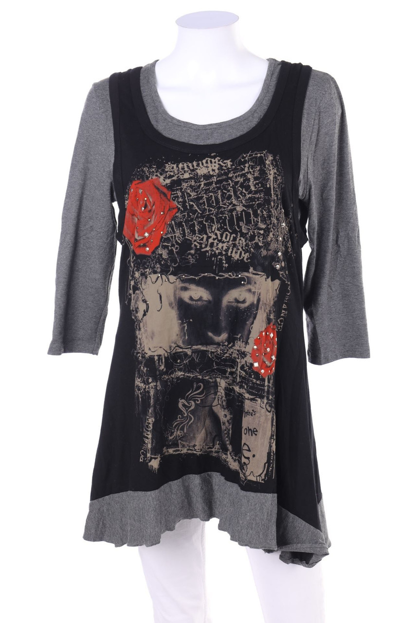 steilmann - 3/4-Arm-Shirt im Layer Look - D 40