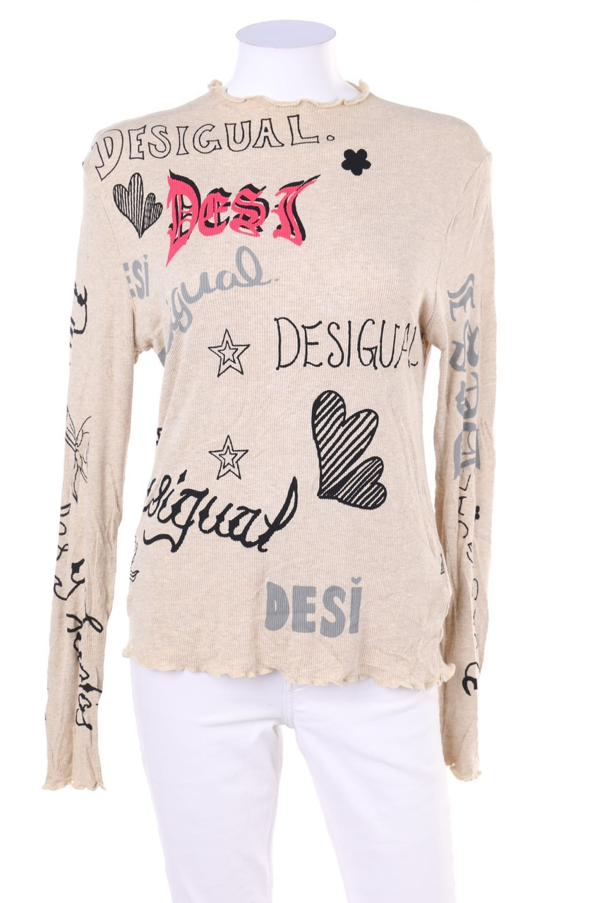 Desigual - Longsleeve-Shirt mit Print - XL