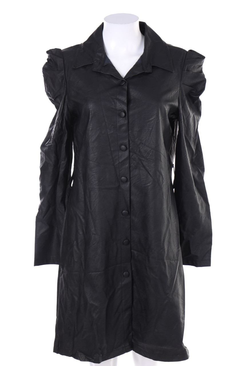 NEW COLLECTION - Faux Leather-Blusenkleid - M
