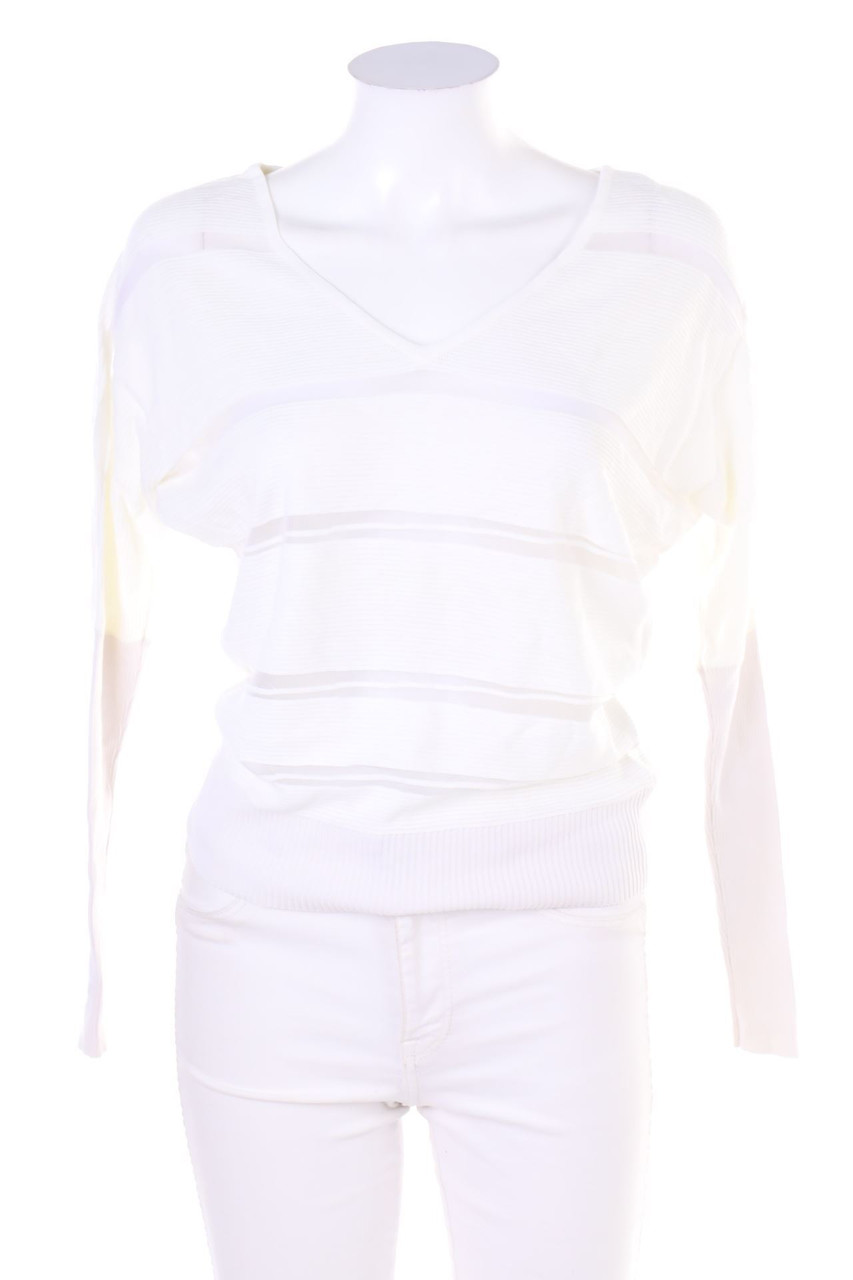 MORGAN - Batwing-Pullover mit Mesh-Einsatz - XS