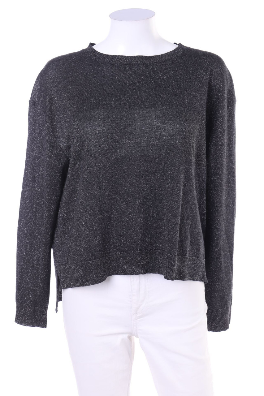 MANGO - Oversize-Strick-Pullover mit Glitzer - S