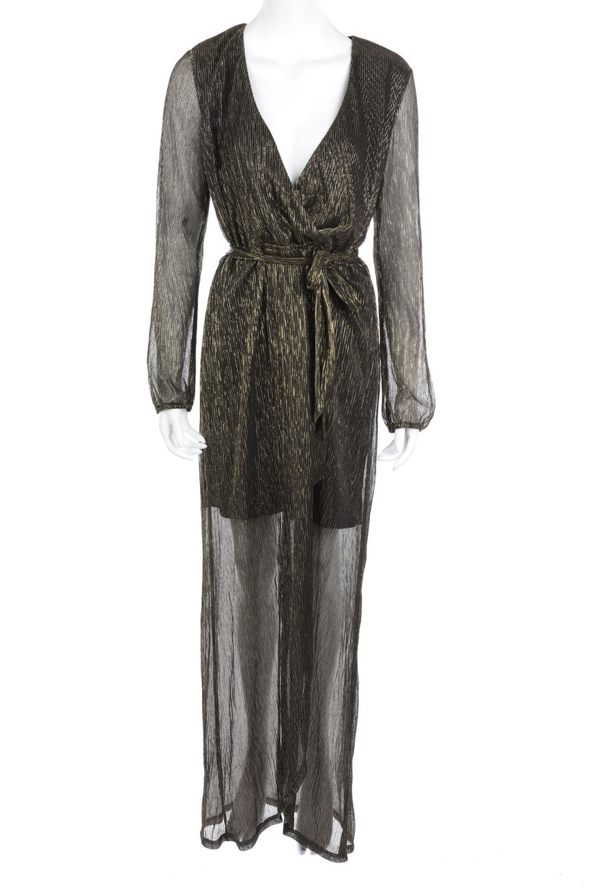 LIPSY - Plissee-Maxi-Abendkleid in Wickel-Optik - D 42