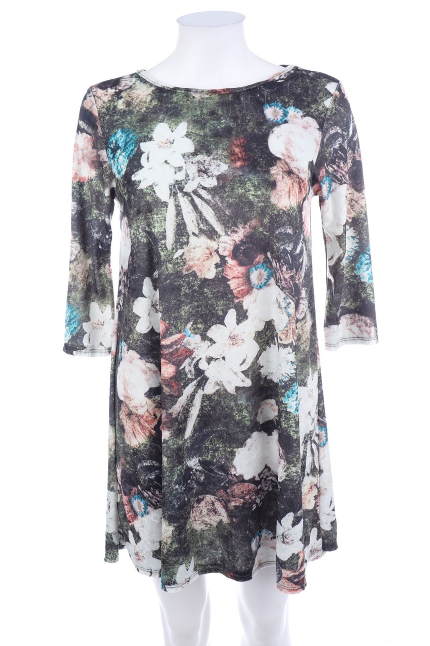 Ohne Label - Kleid mit Blumen-Print - S