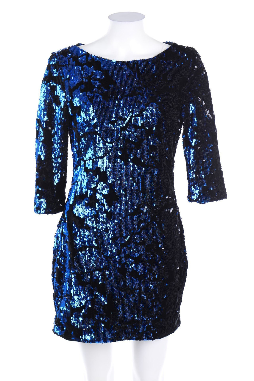 ZARA - Pailletten-Kleid mit Samt - M