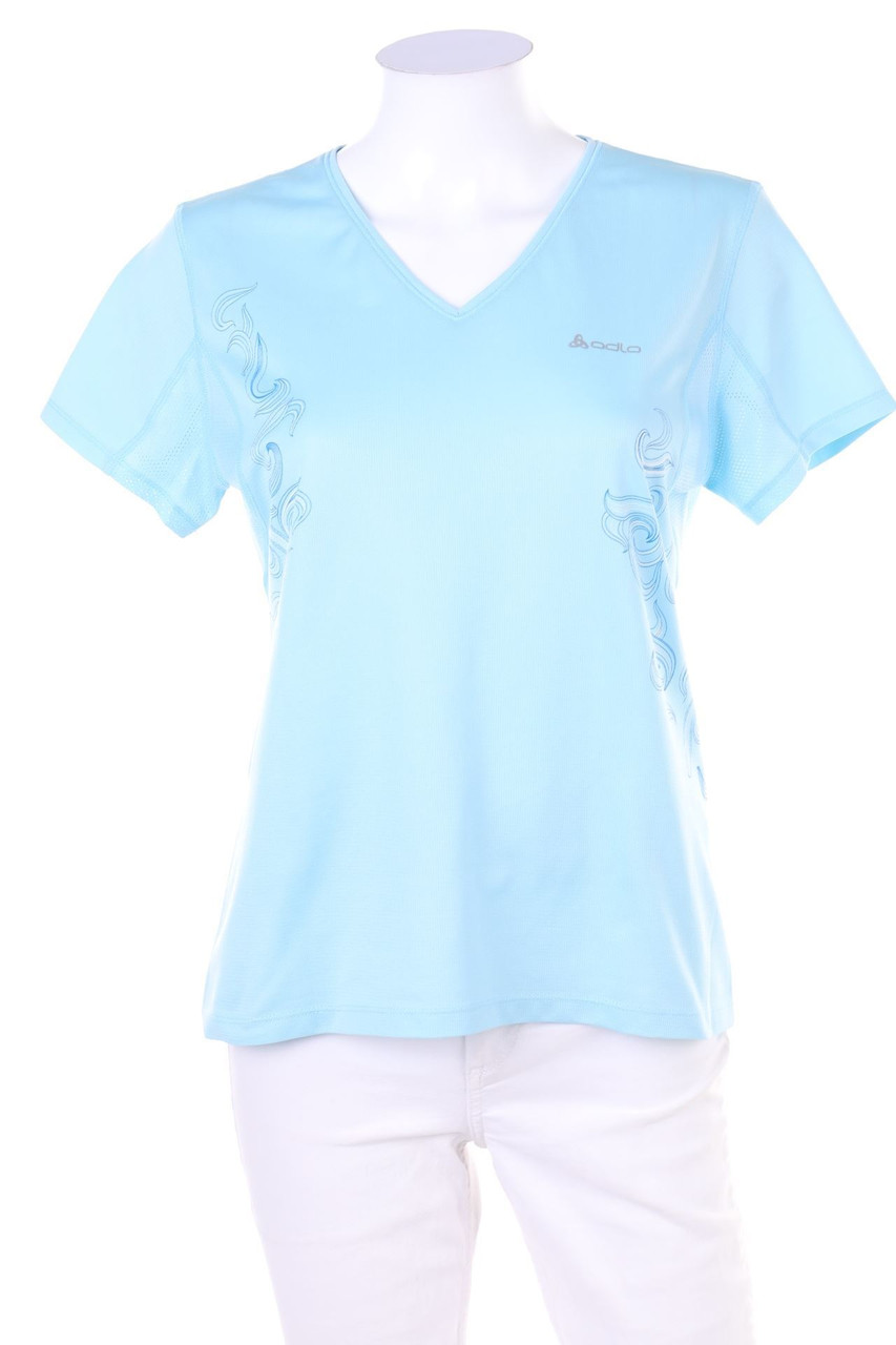 odlo - Sport T-Shirt mit floralem Muster - M