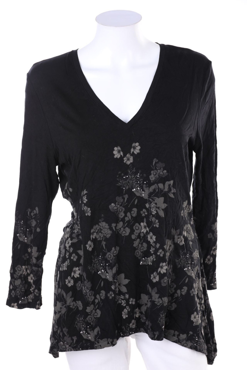 Desigual - Shirt mit Blumen-Print - L