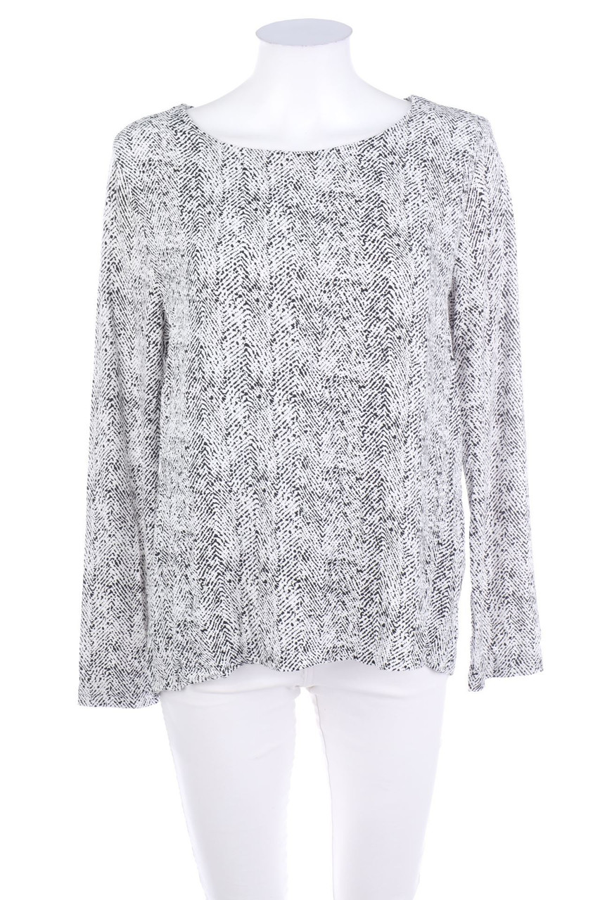 Ohne Label - Bluse mit geometrischem Muster - M