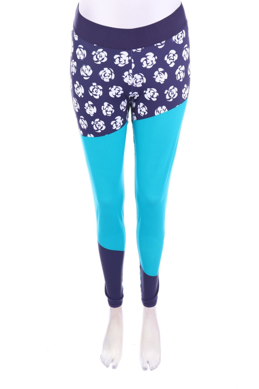 adidas - Sport-Leggings mit Blumen-Print - M