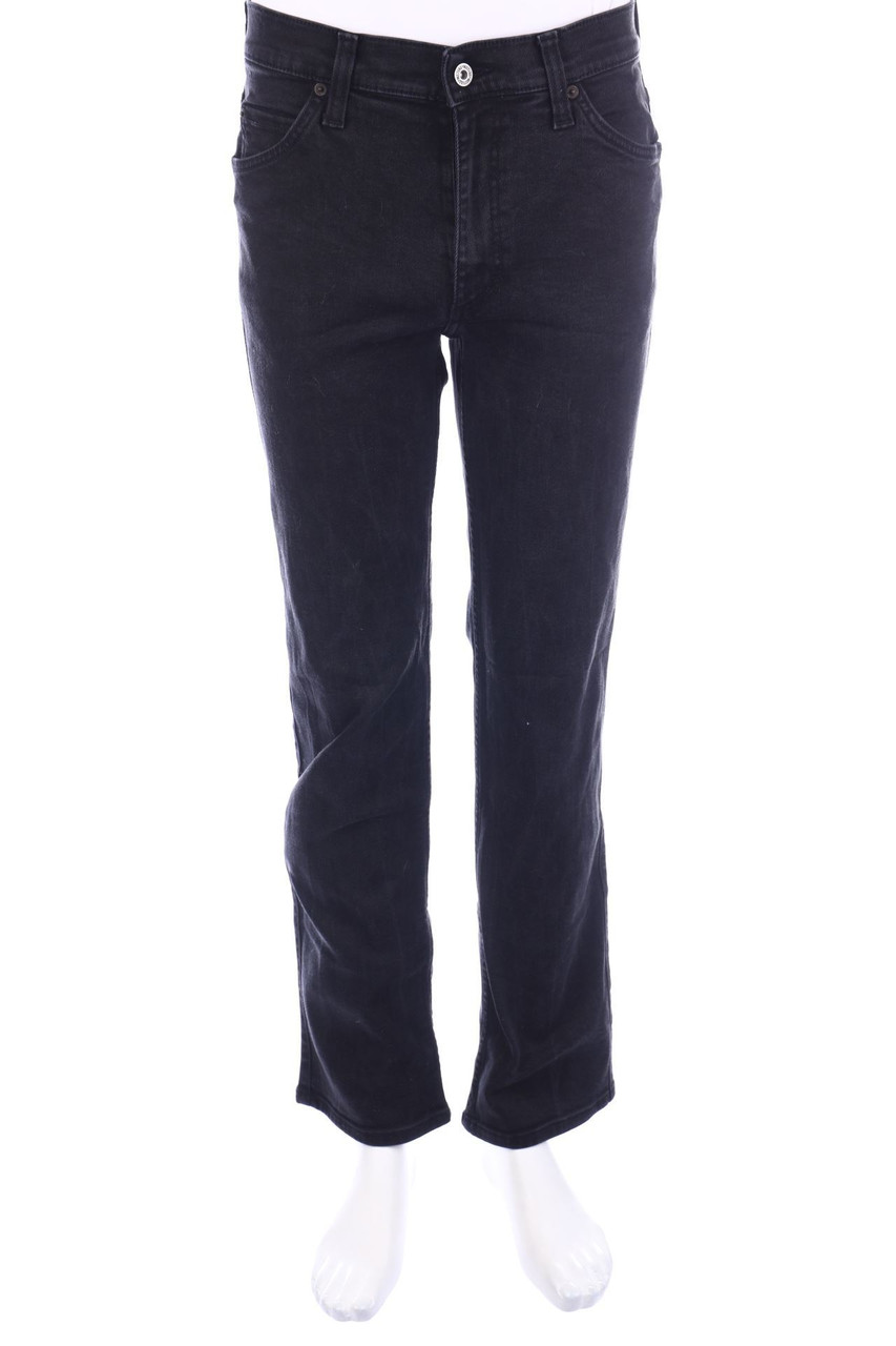 MUSTANG - Straight Cut Jeans mit Leder-Details - W32