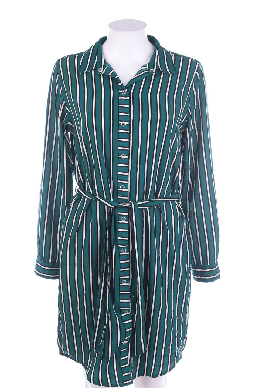 AMISU - Blusenkleid mit Krempel-Ärmeln - D 36