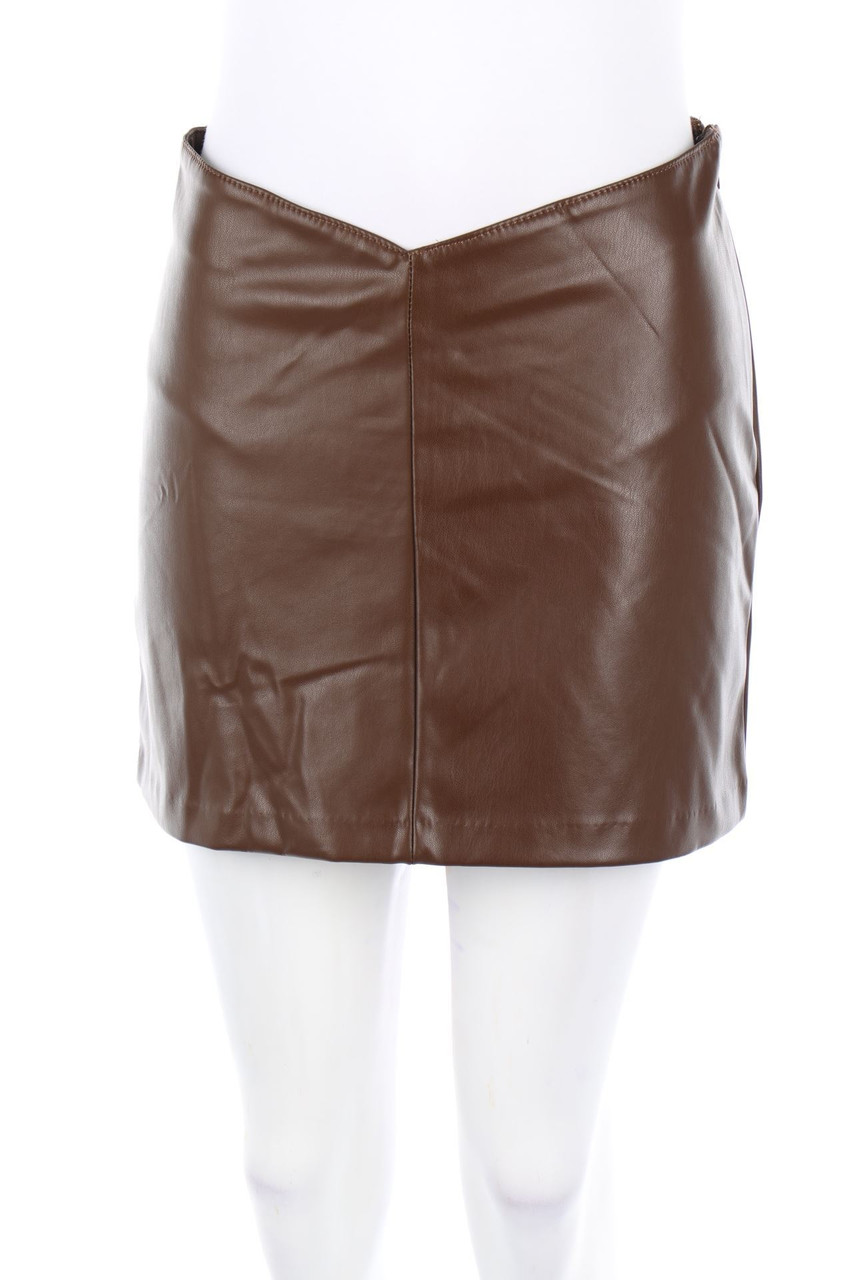 H&M DIVIDED - Faux Leather-Mini-Rock - S