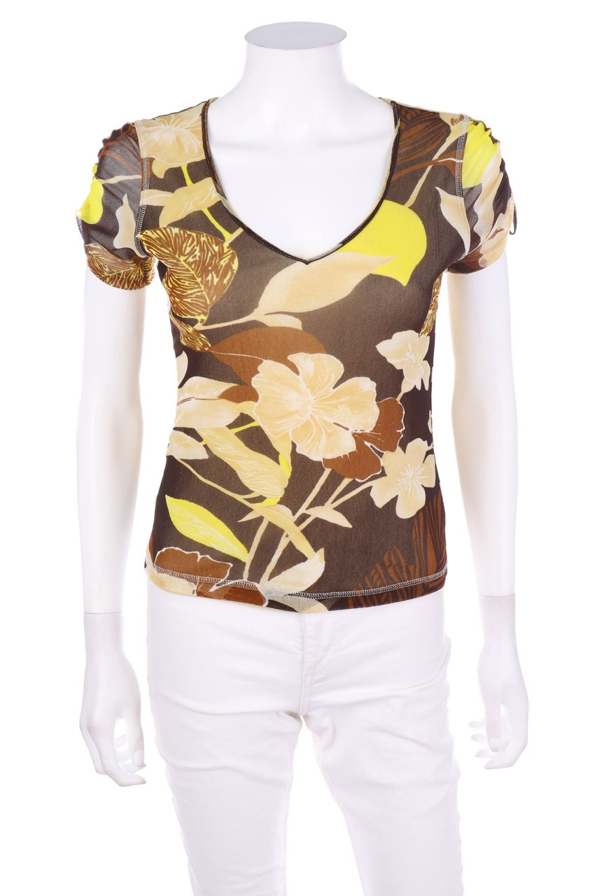 APANAGE - Kurzarm-Bluse mit Blumen-Print - S