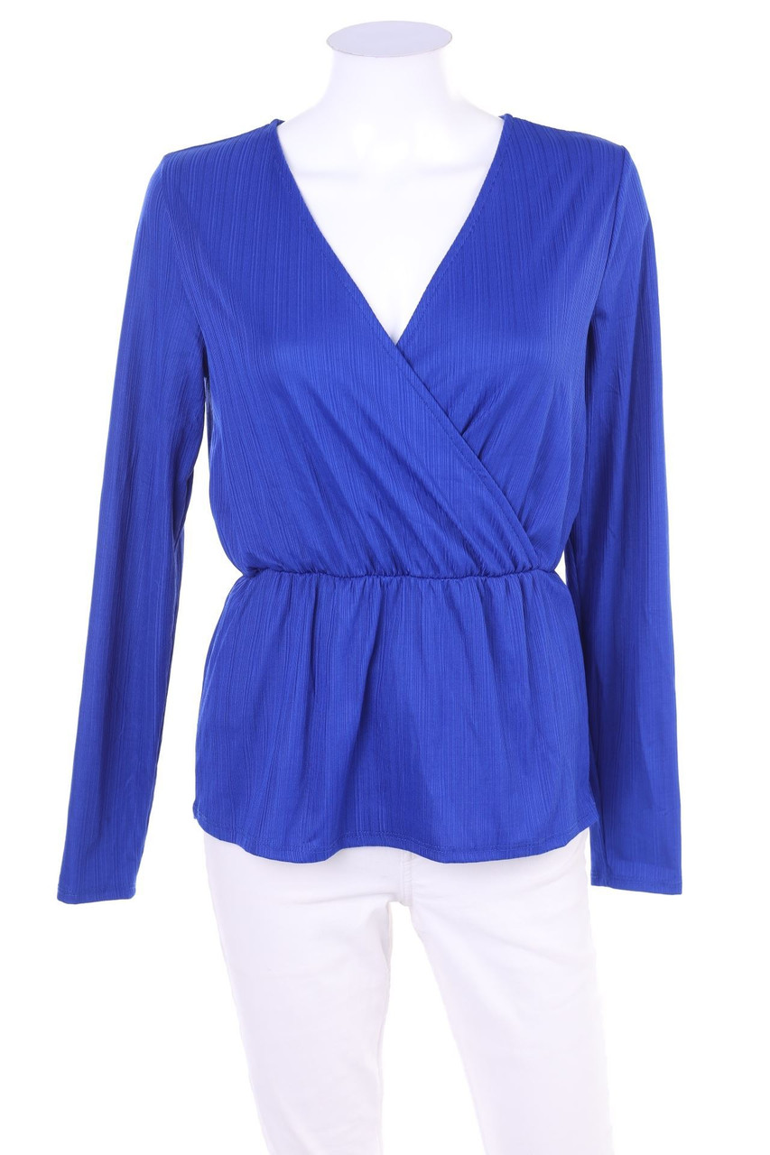 ONLY - Jersey-Bluse in Wickel-Optik - S