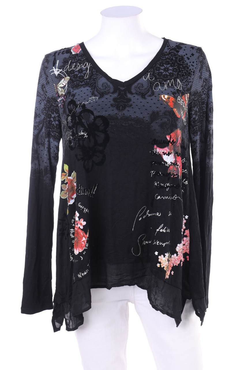 Desigual - Longsleeve-Shirt mit Print - M