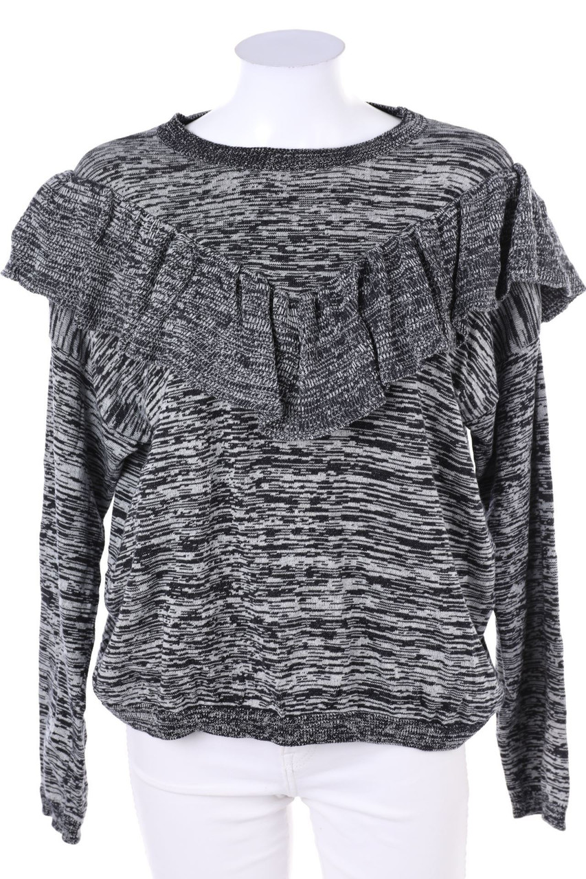 MONKI - Strick-Pullover mit Volants - M