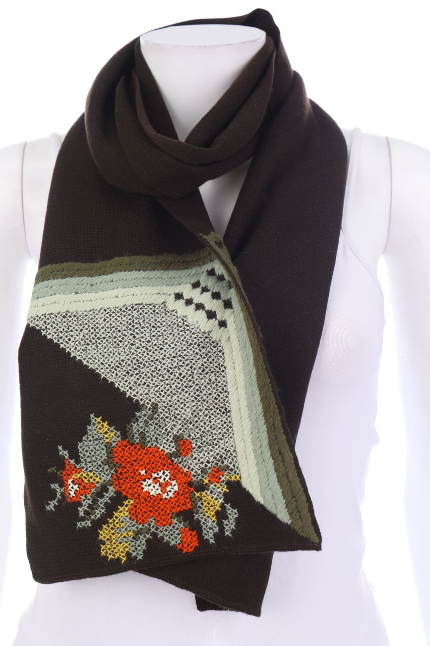 MARITHÉ+FRANÇOIS GIRBAUD - Strick-Schal mit Stickereien - ONE SIZE