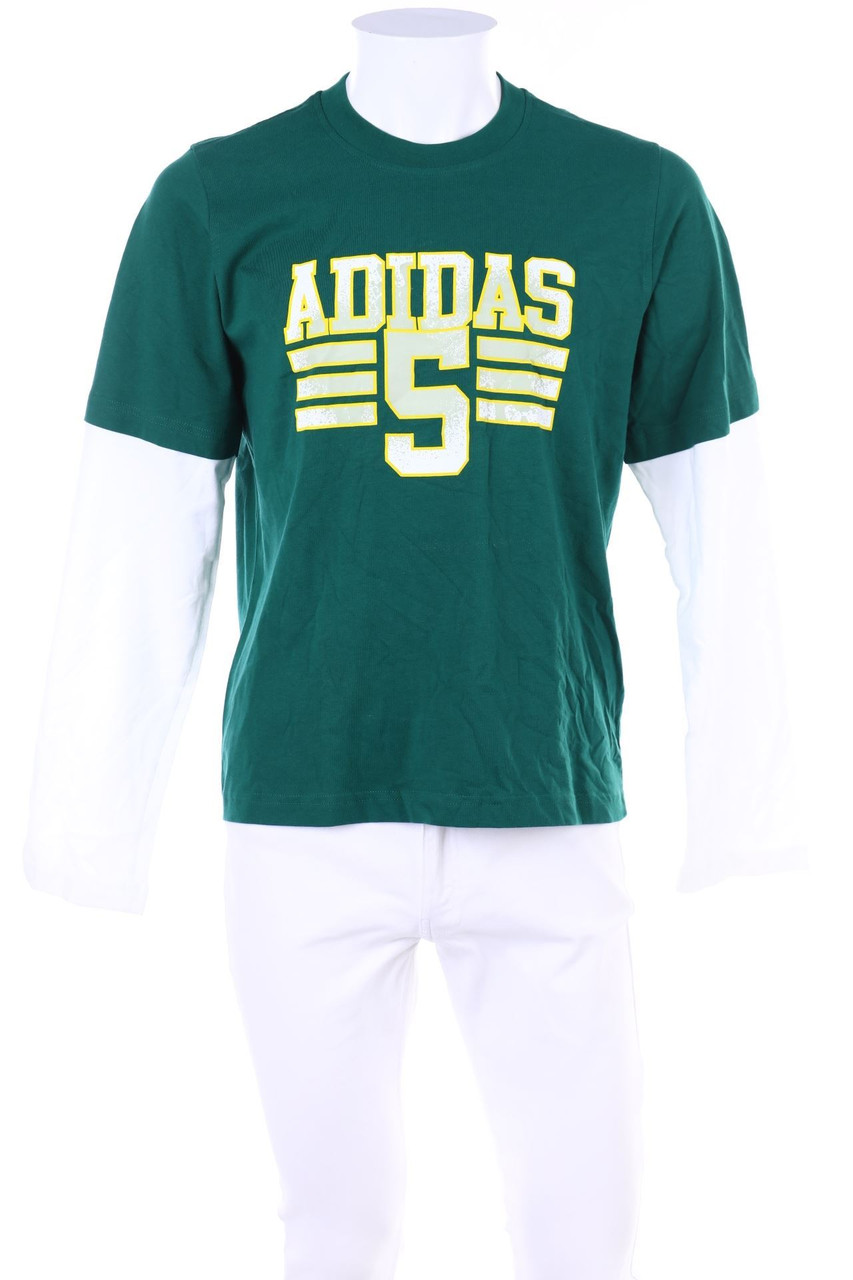 adidas - Longsleeve-Shirt aus Baumwolle im Layer Look mit Logo-Applikation - M