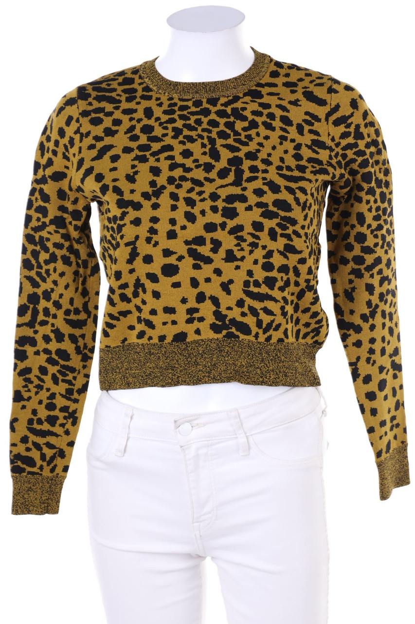 ESISTO - Cropped-Pullover mit Leo-Print - L