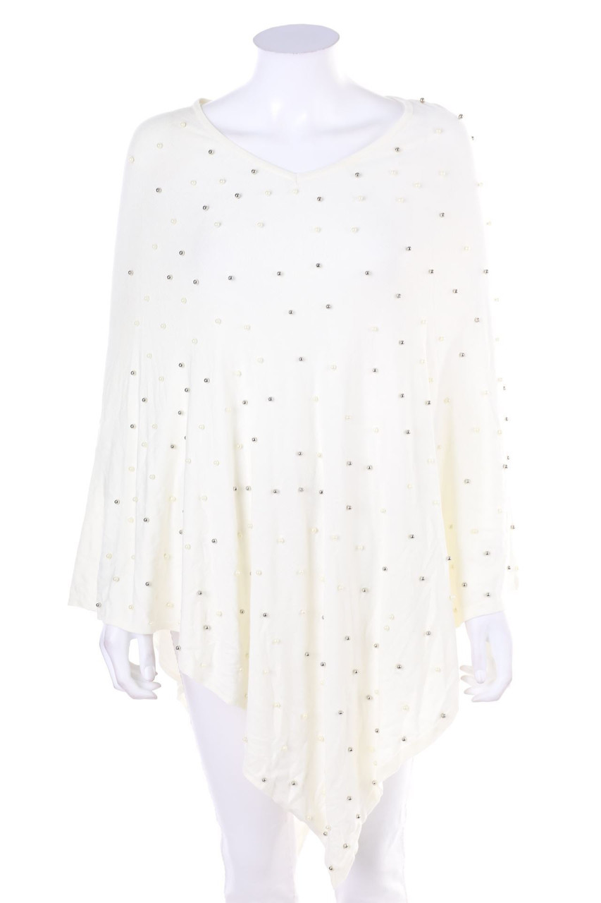 FRANK Usher - Poncho mit Perlen - ONE SIZE