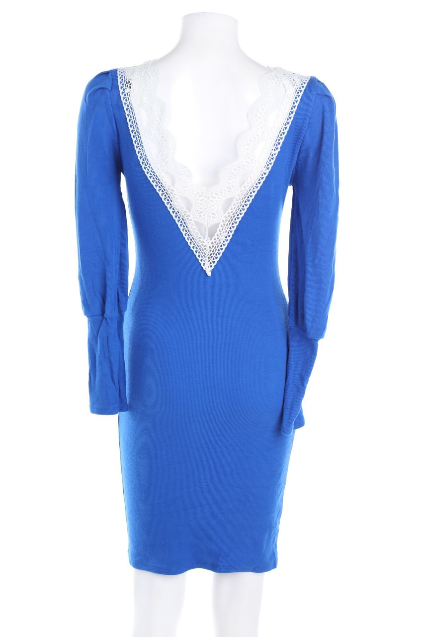 Ohne Label - Kleid mit Spitze mit tiefem Ausschnitt - XS