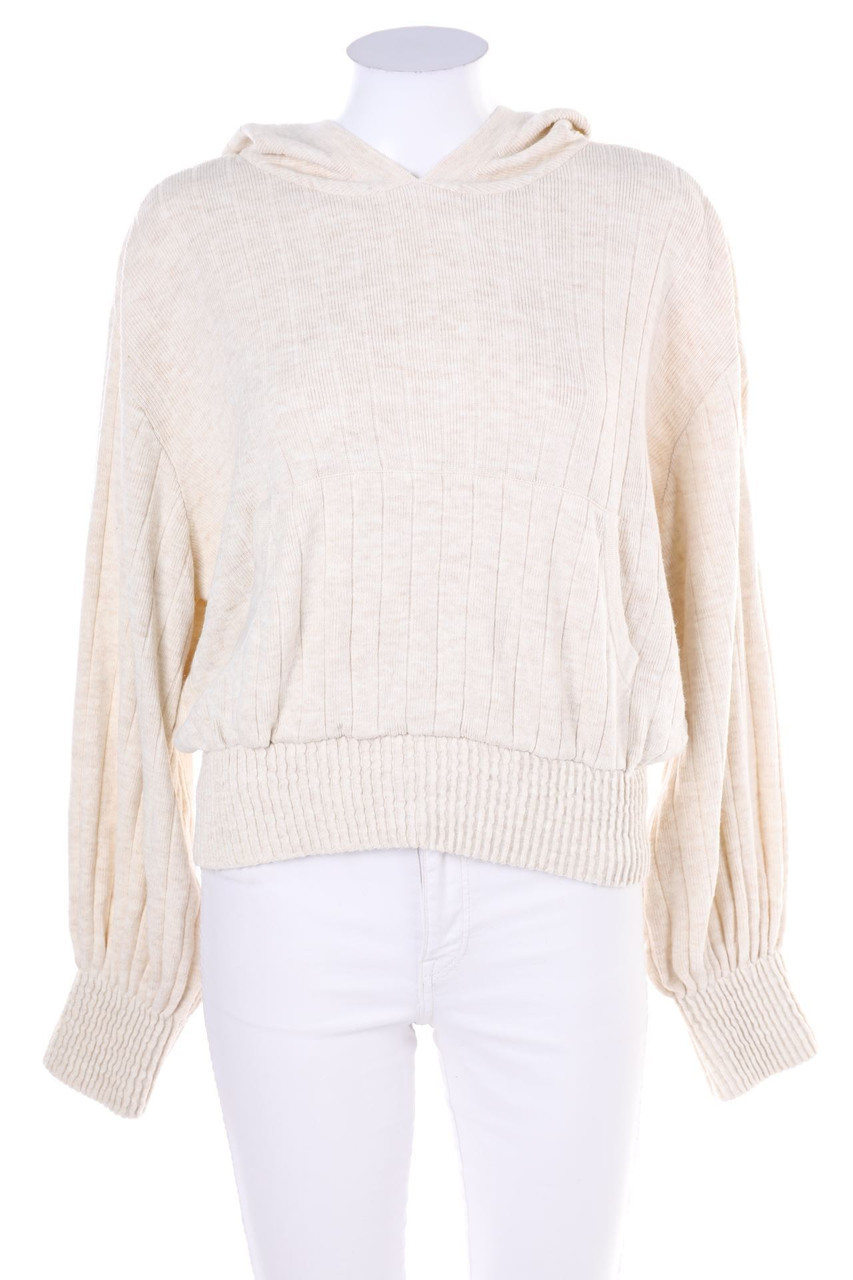 ZARA - Strick-Pullover mit Kapuze - S