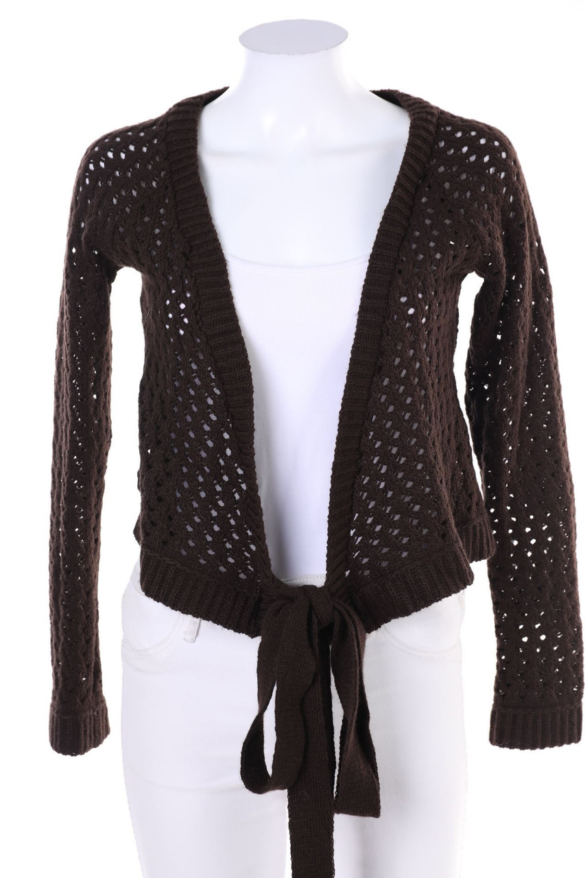 Silver Star - Wickel-Cardigan aus Lochstrick - D 36