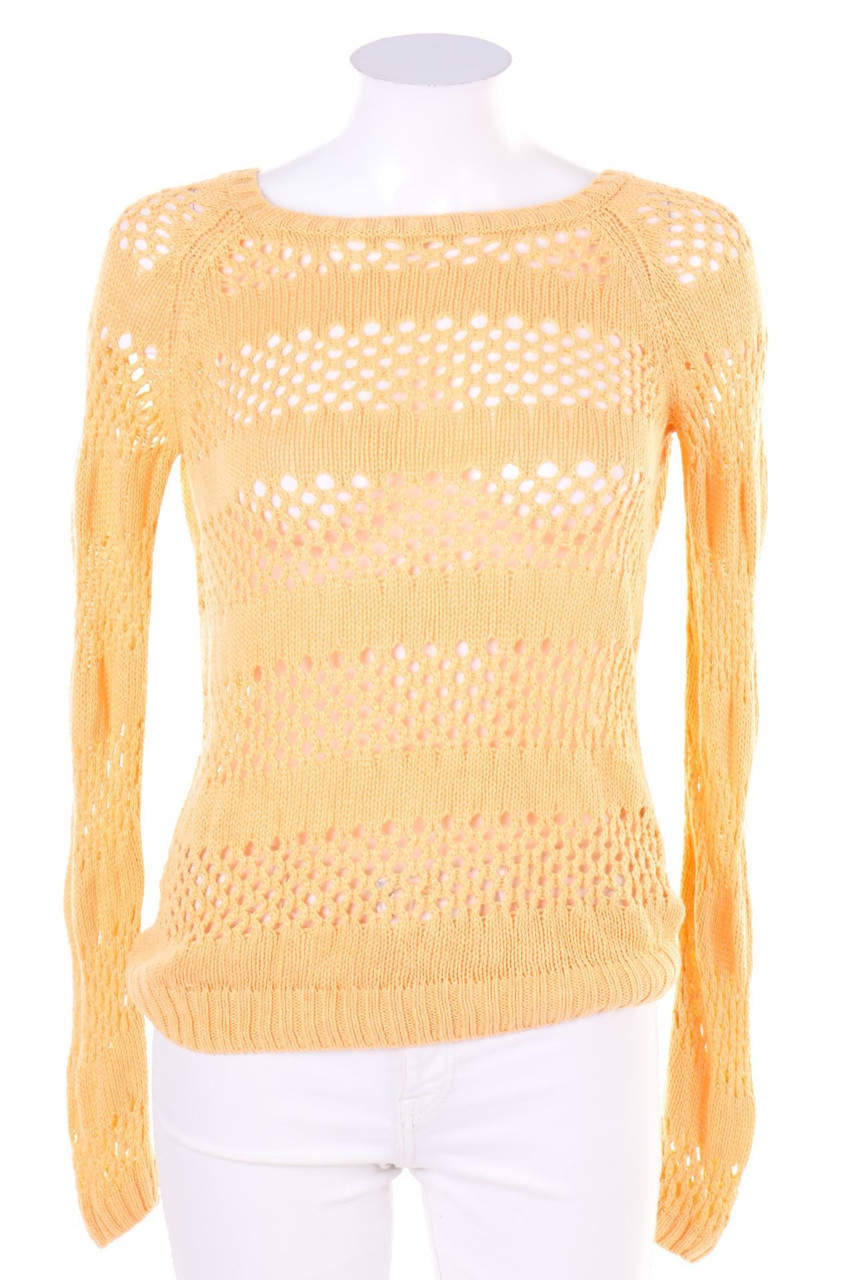 Ohne Label - Strick-Pullover aus Lochstrick - D 36