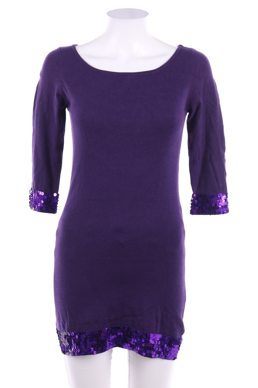 YES OR NO - Strickkleid mit Pailletten - S
