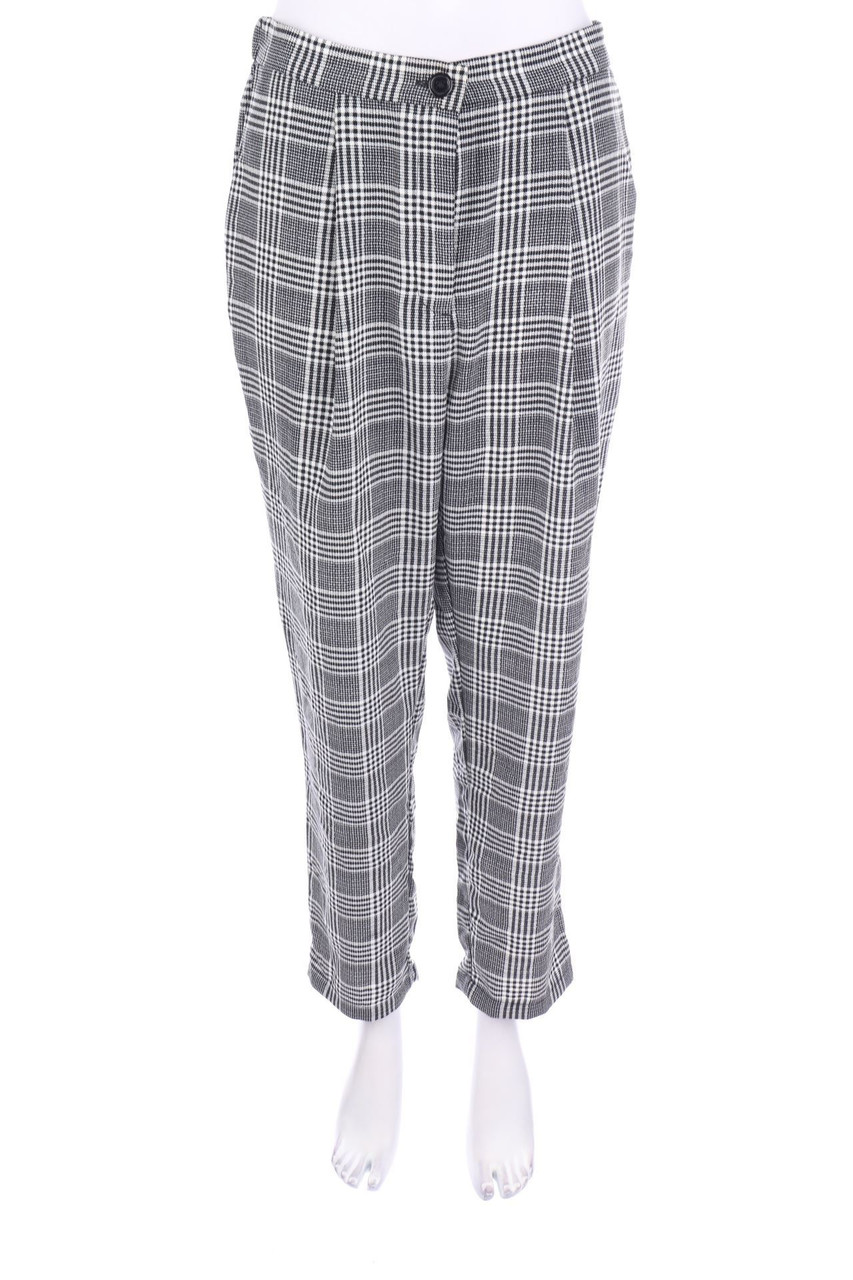 H&M DIVIDED - Bundfaltenhose mit Karo-Muster - D 38