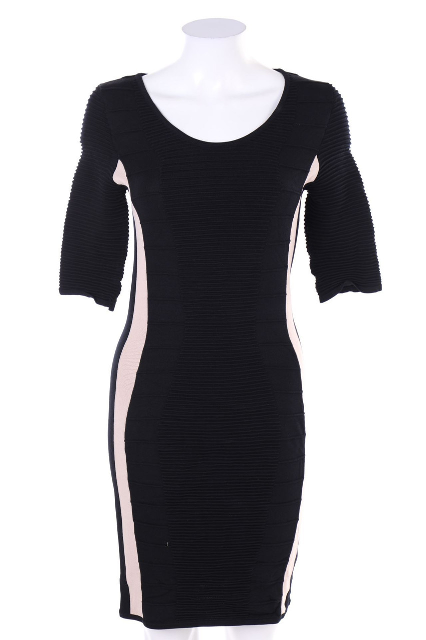 Ohne Label - Strickkleid mit Streifen - D 36