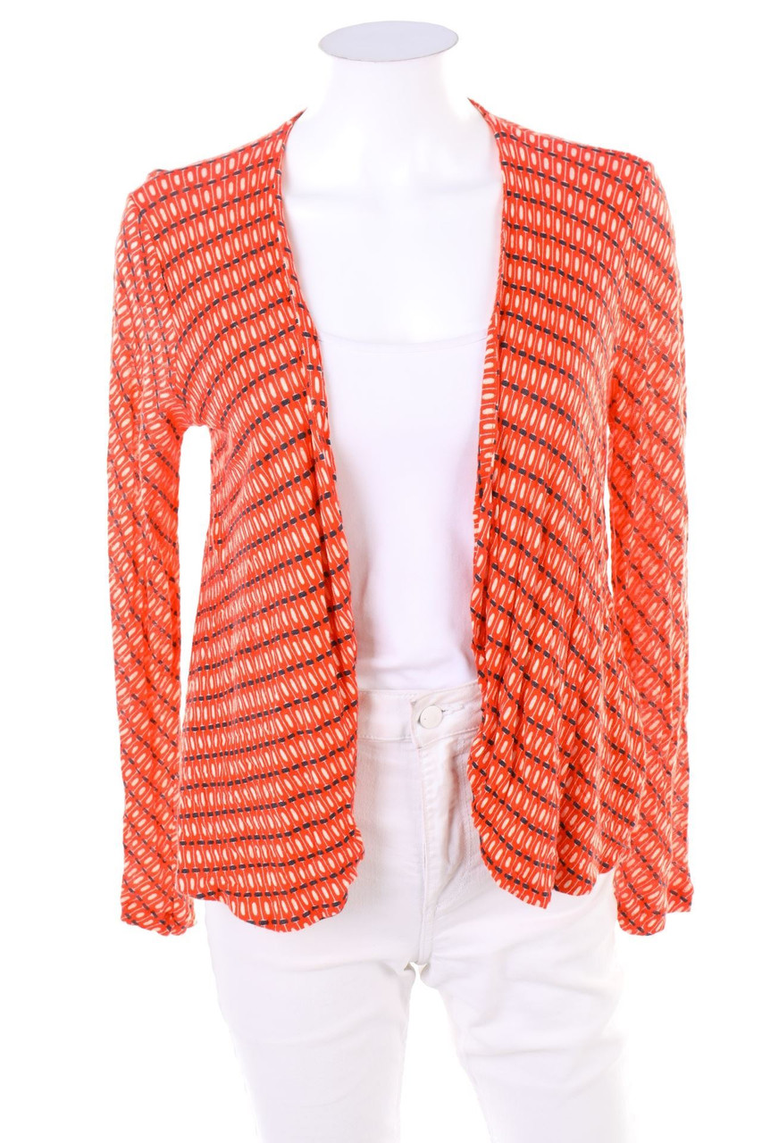 SECONDHAND - Leinen-Cardigan mit Geo-Print - D 34