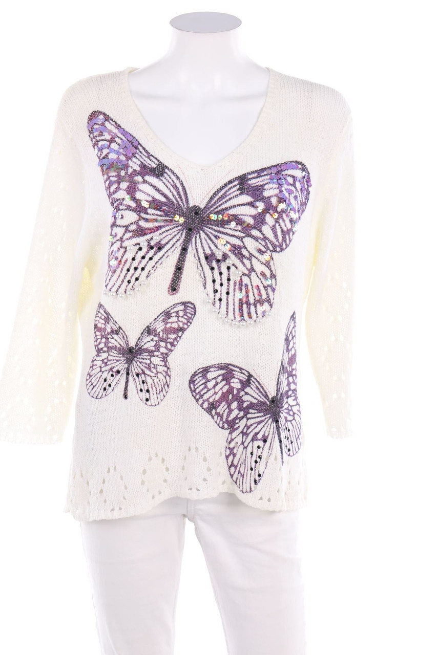 Pina Lia - Strick-Pullover mit Perlen - L