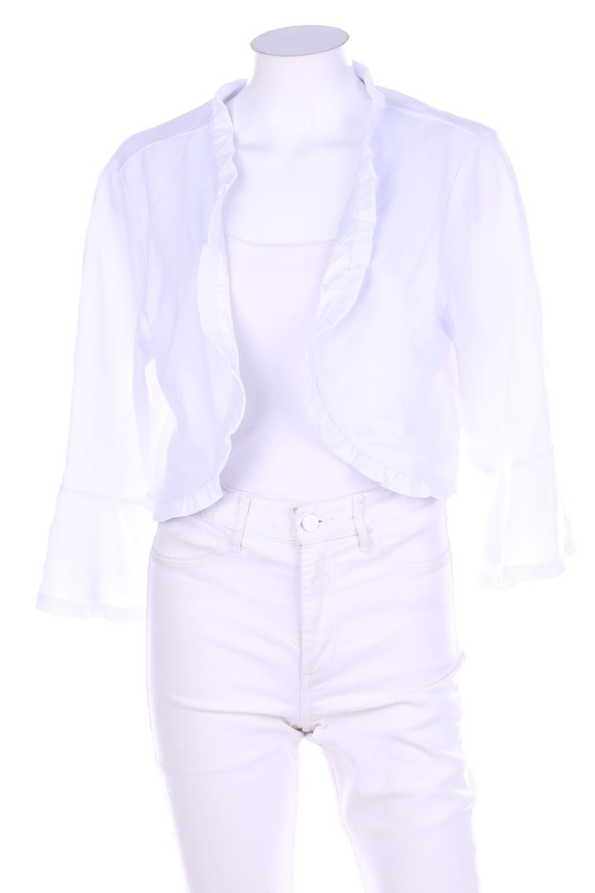 Belle Poque - Jersey-Cardigan mit Volants - XL