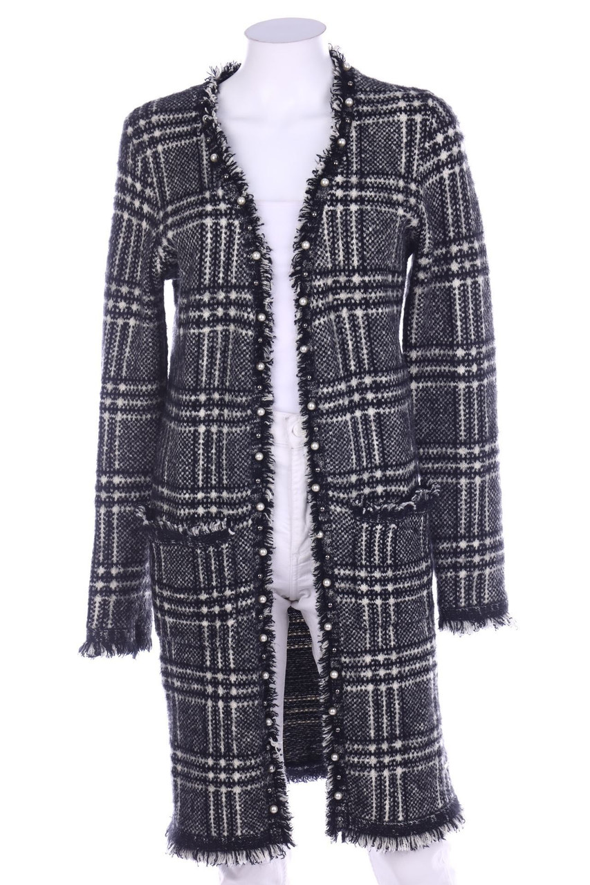 RINO & PELLE - Karo-Cardigan mit Perlen - S