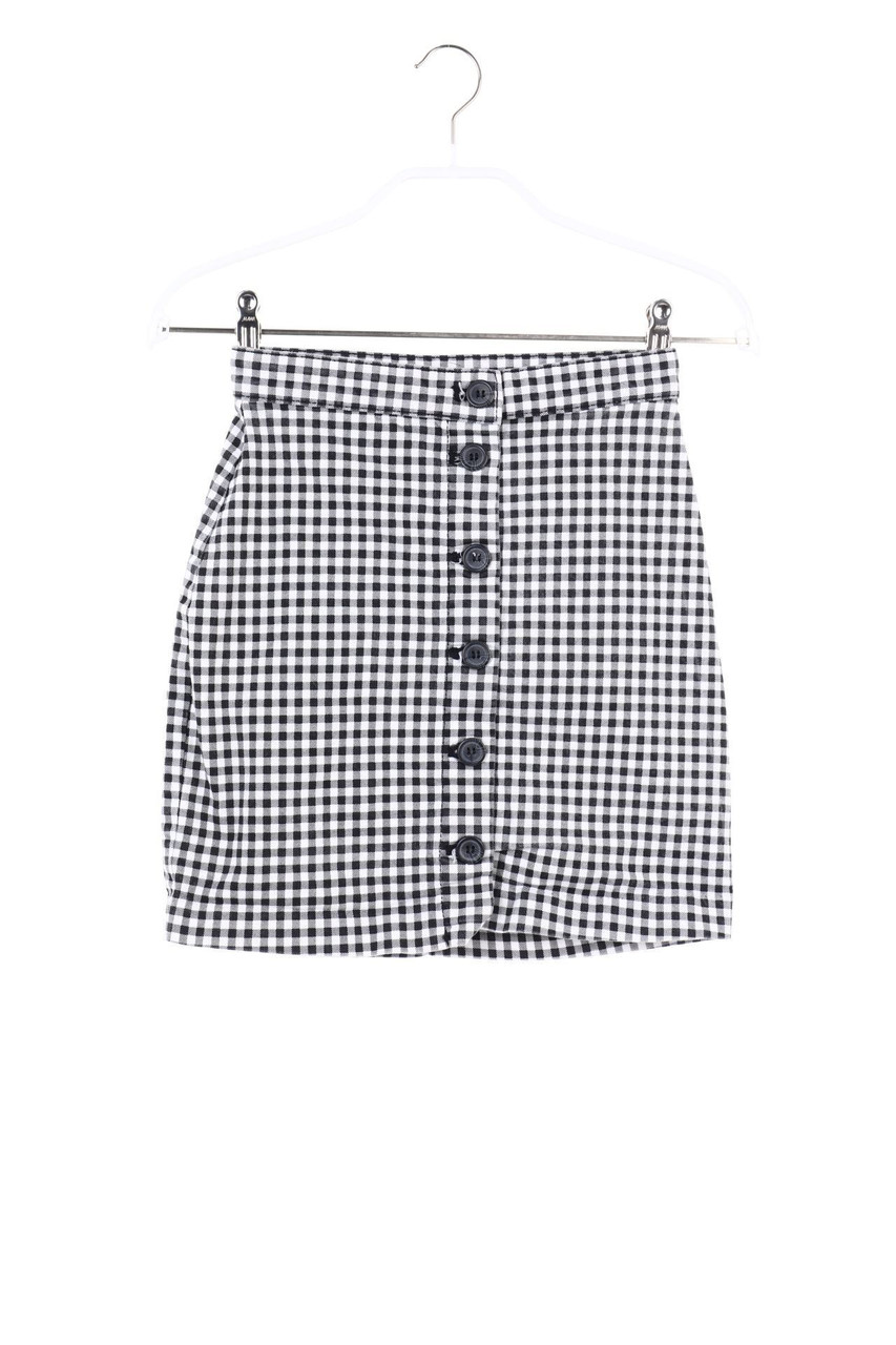 H&M DIVIDED - Karo-Minirock mit Knöpfen - D 32