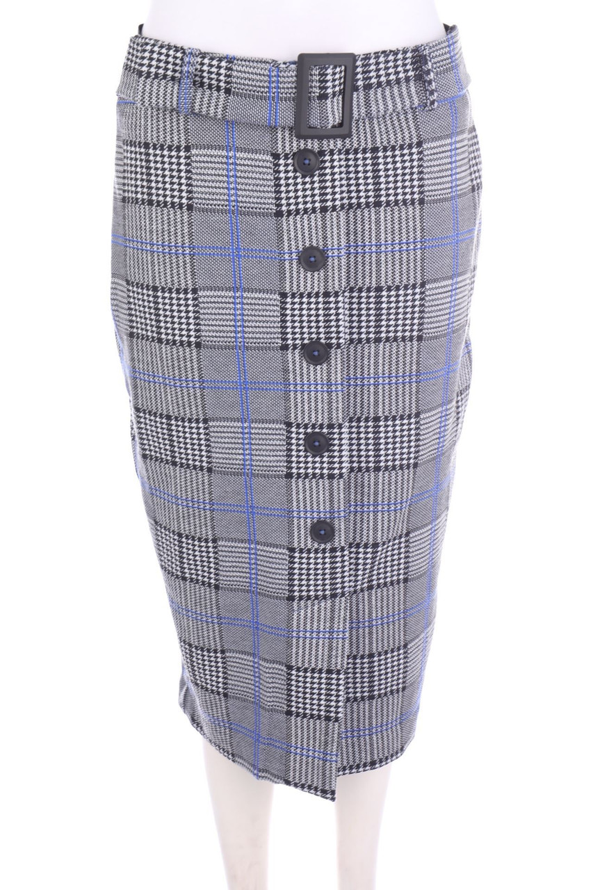 GINA LAURA - Rock mit Karo-Muster - S