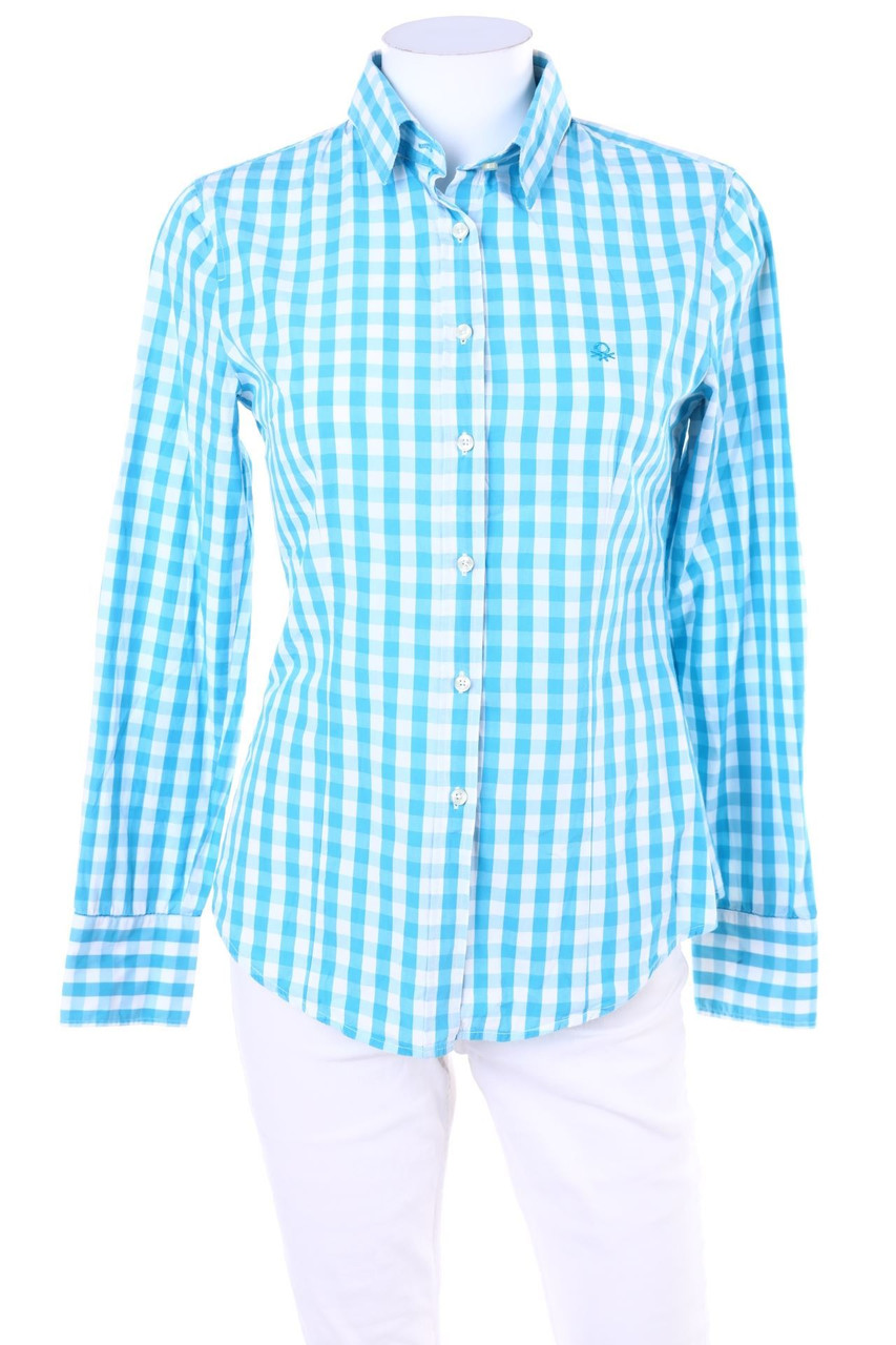 STILE BENETTON - Hemd-Bluse mit Karo-Muster - S