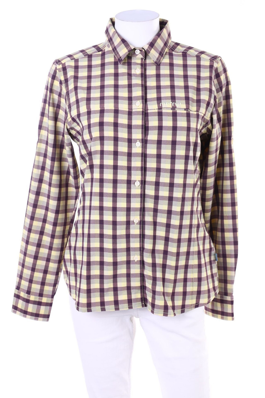 meru - Hemd-Bluse mit Karo-Muster - D 38